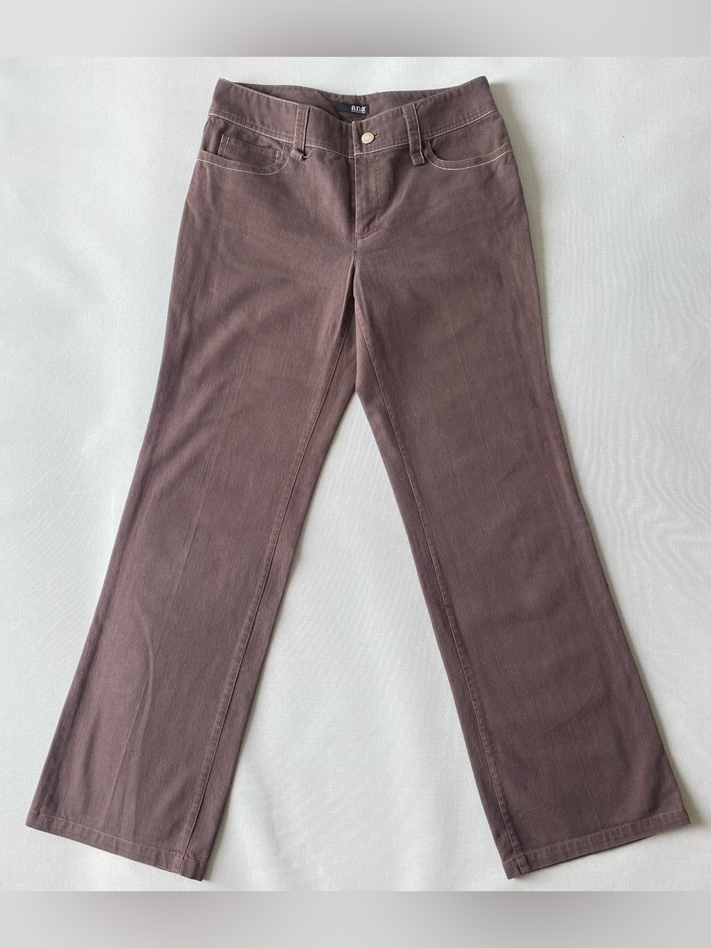 Ana Brown Low Waist Cotton Blend Bootcut Pants Women’s Size 6